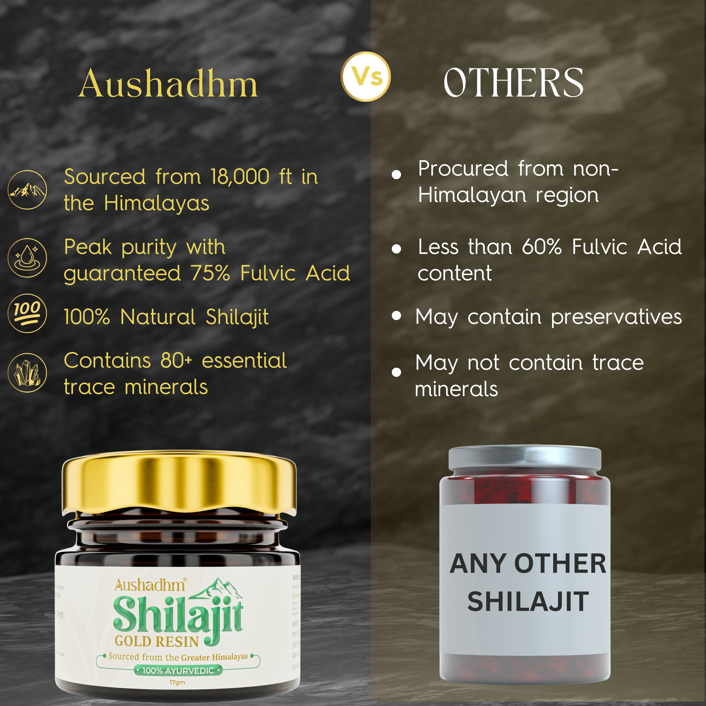 Himalayan Shilajit Pure Resin - 17 Gms | Boosts Performance, Strength & Stamina, Improves Endurance & Builds Muscle Mass